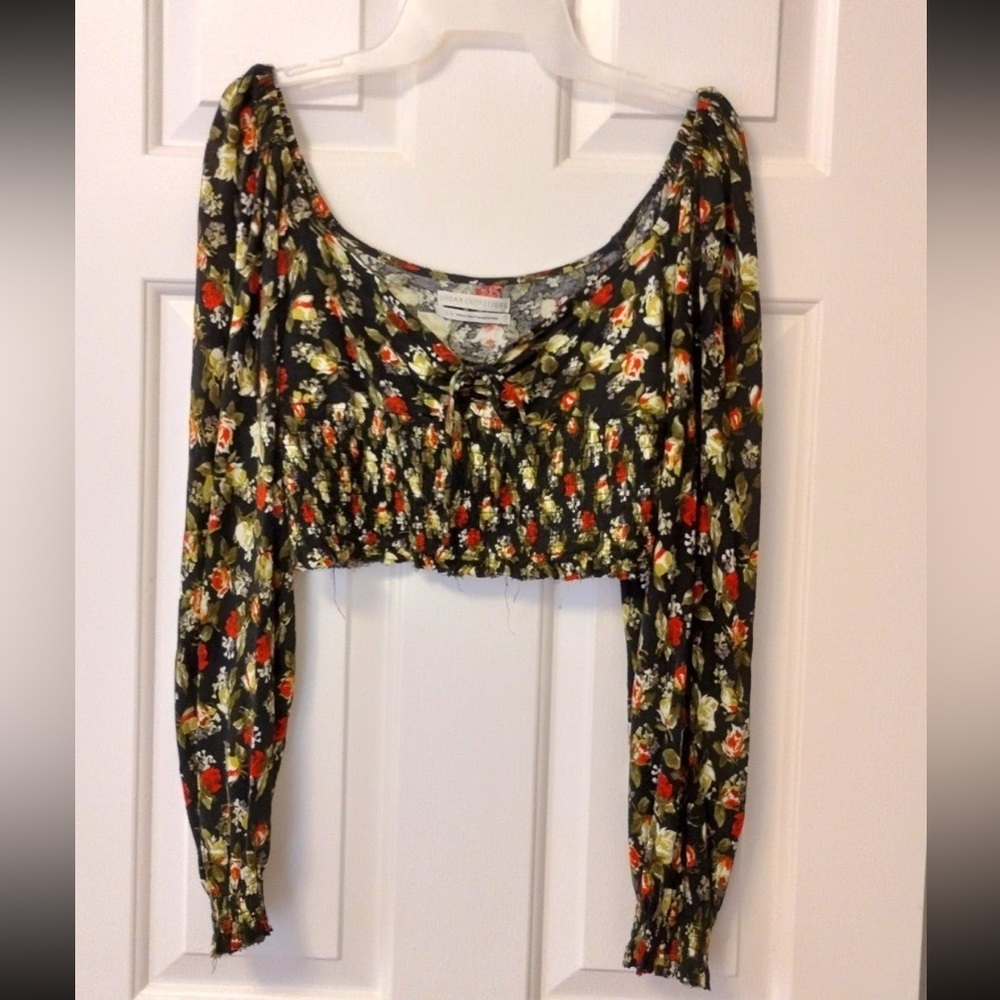 Urban outfitters floral long sleeve top